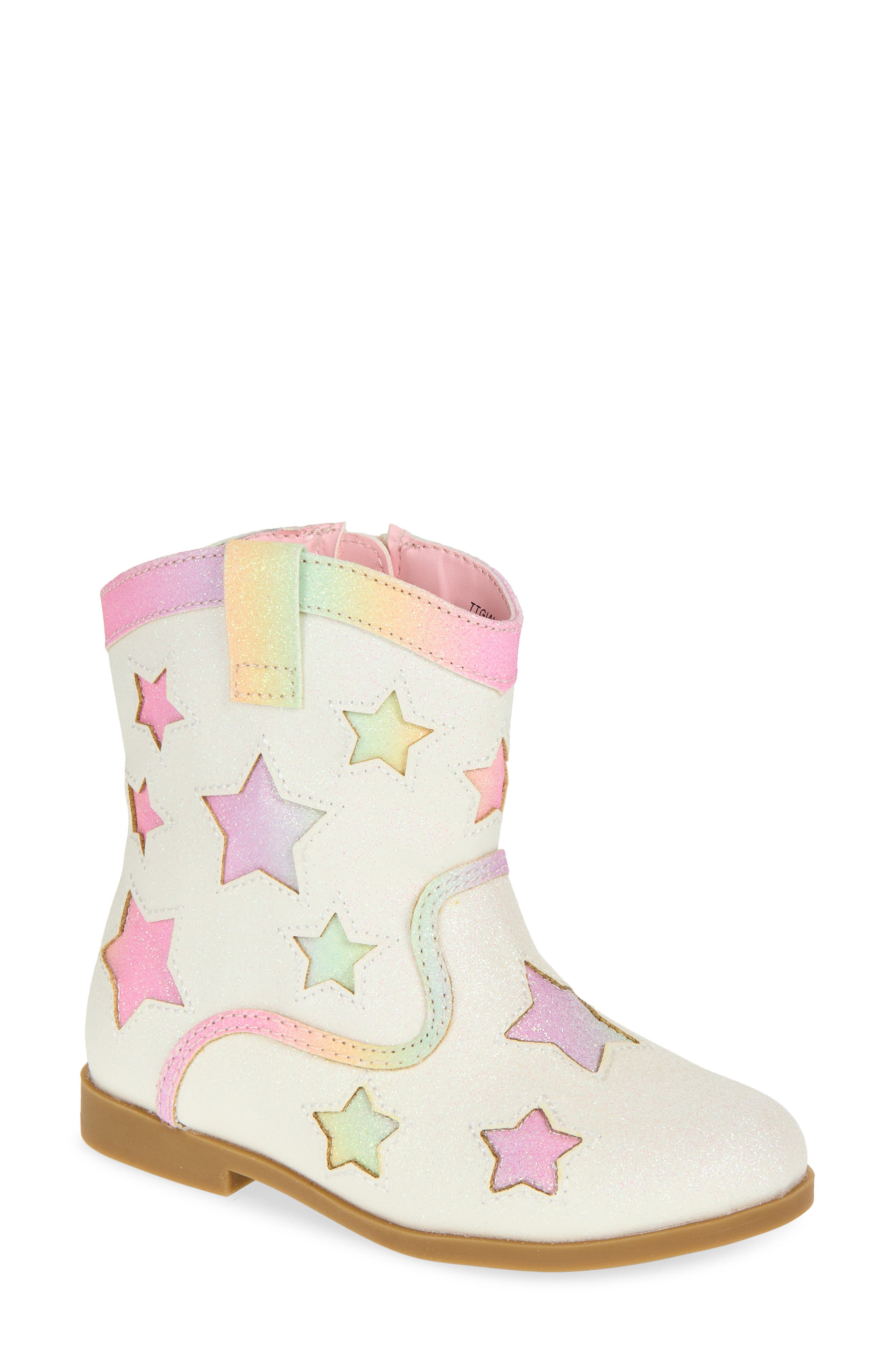 Kids' Giana Western Boot, Main, color, RAINBOW GLITTER