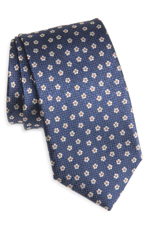 Floral Jacquard Silk Tie