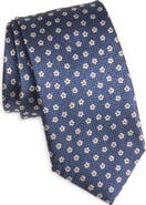 David Donahue Floral Jacquard Silk Tie