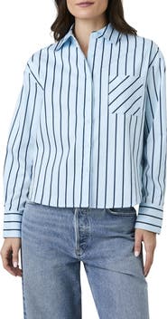 French Connection Boxy Stripe Button-Up Shirt
