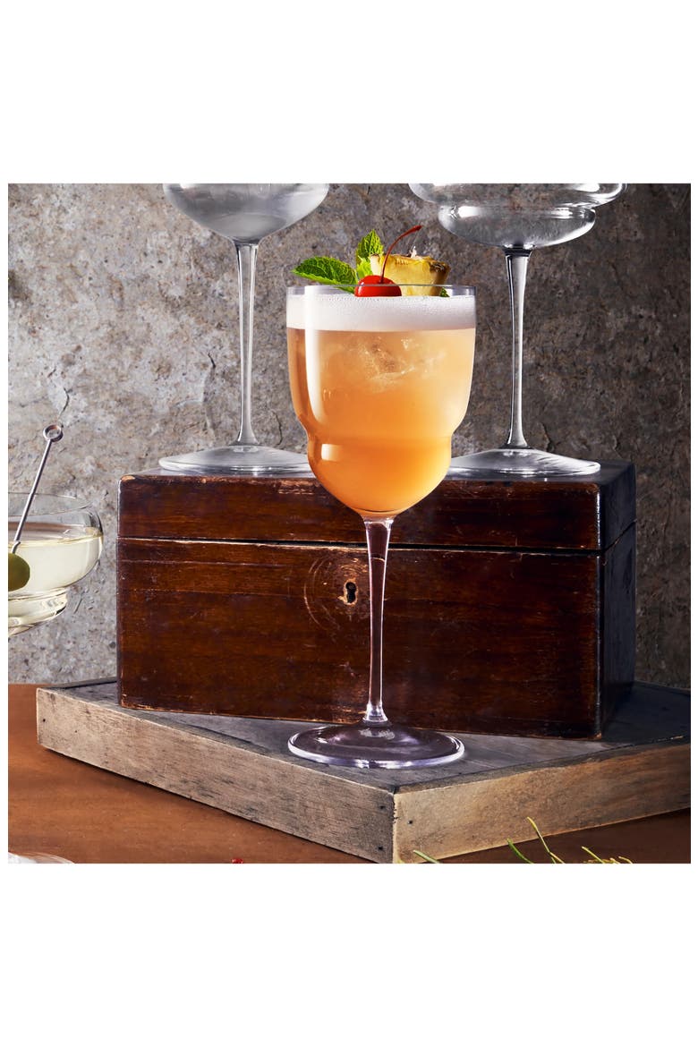 Backdoor '20s 10.75 oz. Cocktail/Dessert Stems, Set of 4, Alternate, color, CLEAR