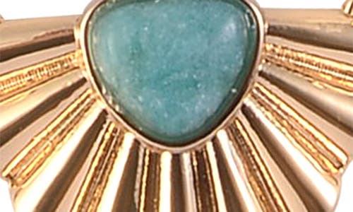 Rachel Rachel Roy Cabochon Fan Frontal Necklace In Gold