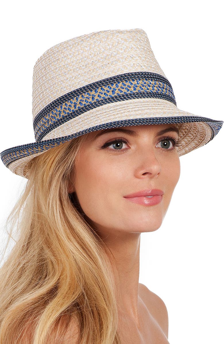 Eric Javits Squishee<sup>®</sup> Straw Fedora, Alternate, color,