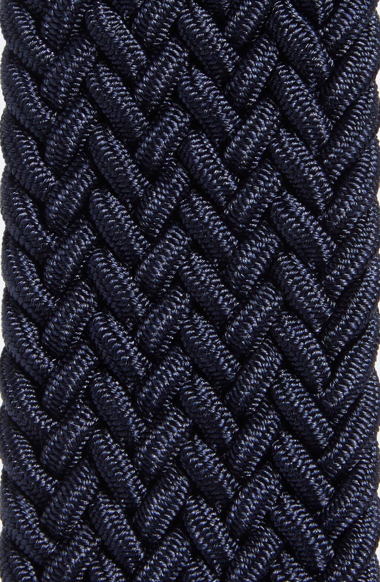 Johnston & Murphy Stretch Braided Belt, Alternate, color, Navy Knit