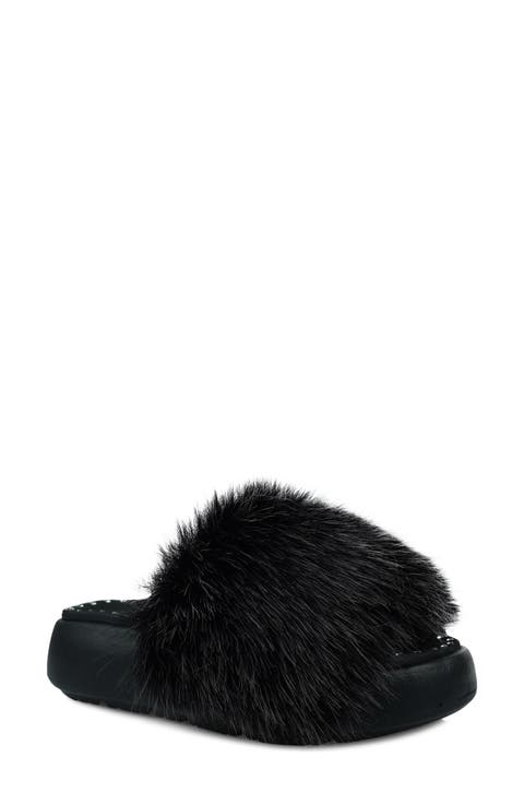 Fabbi Faux Fur Platform Sandal (Women)