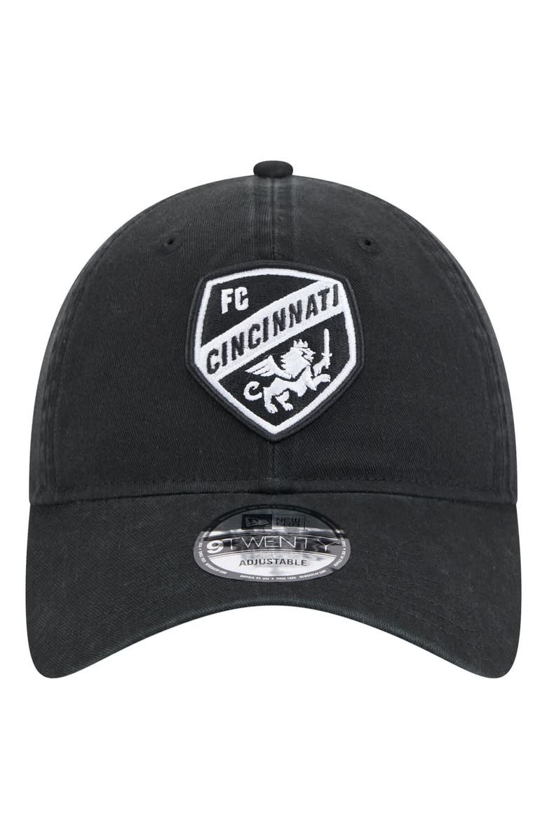New Era Men's New Era Black FC Cincinnati 2025 Kickoff 9TWENTY Adjustable Hat, Alternate, color,