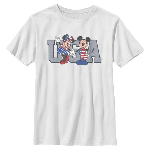 Boy's Mickey & Friends The American Couple  Graphic T-Shirt