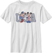 Mickey & Friends Boy's Mickey & Friends The American Couple  Graphic T-Shirt