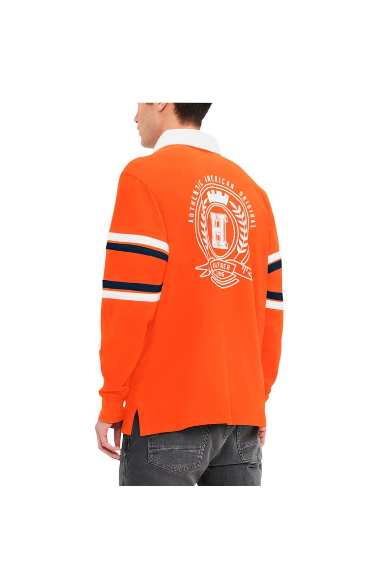 Tommy Hilfiger Men's Tommy Hilfiger Orange Denver Broncos Cory Varsity Rugby Long Sleeve T-Shirt, Alternate, color, 