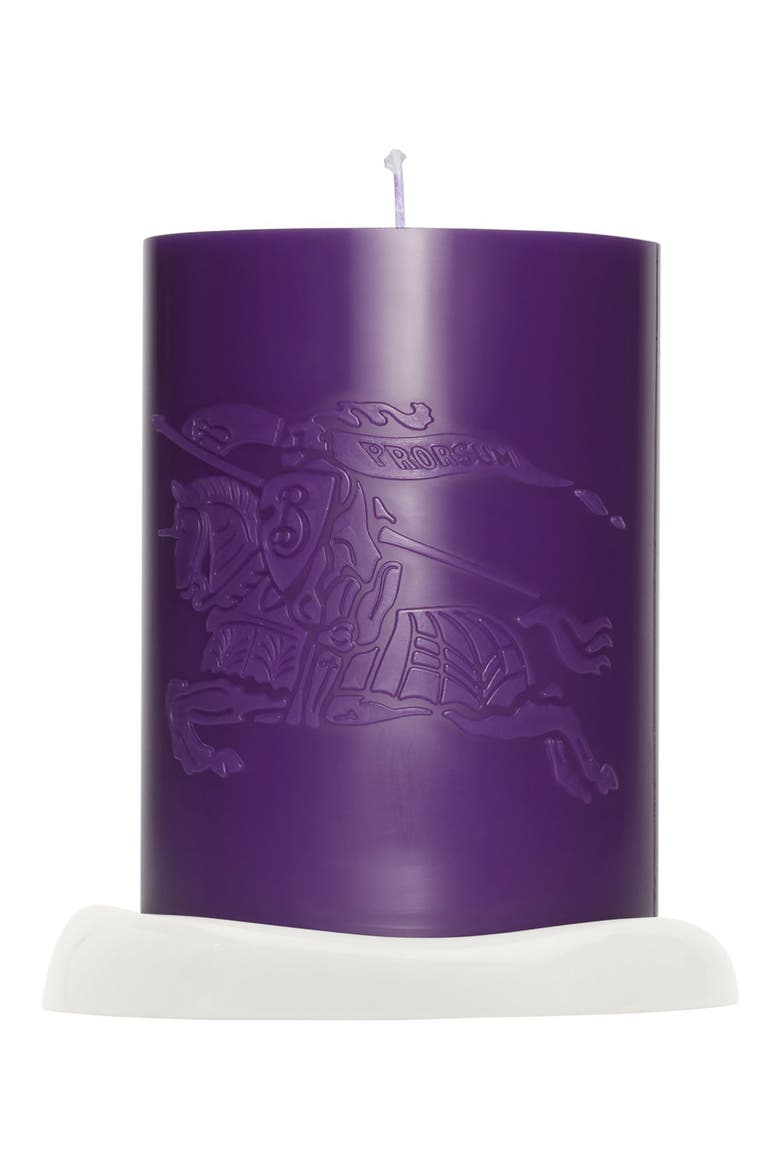EKD Candle with Plate, Alternate, color, RIBBON PURPLE