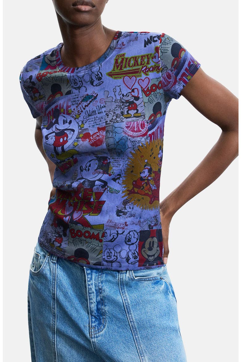 Print Rib Top, Main, color, LIGHT GRAY