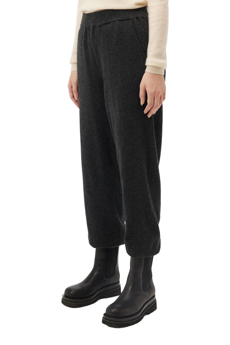 Women's Cashmere Joggers, Alternate, color, charcoal