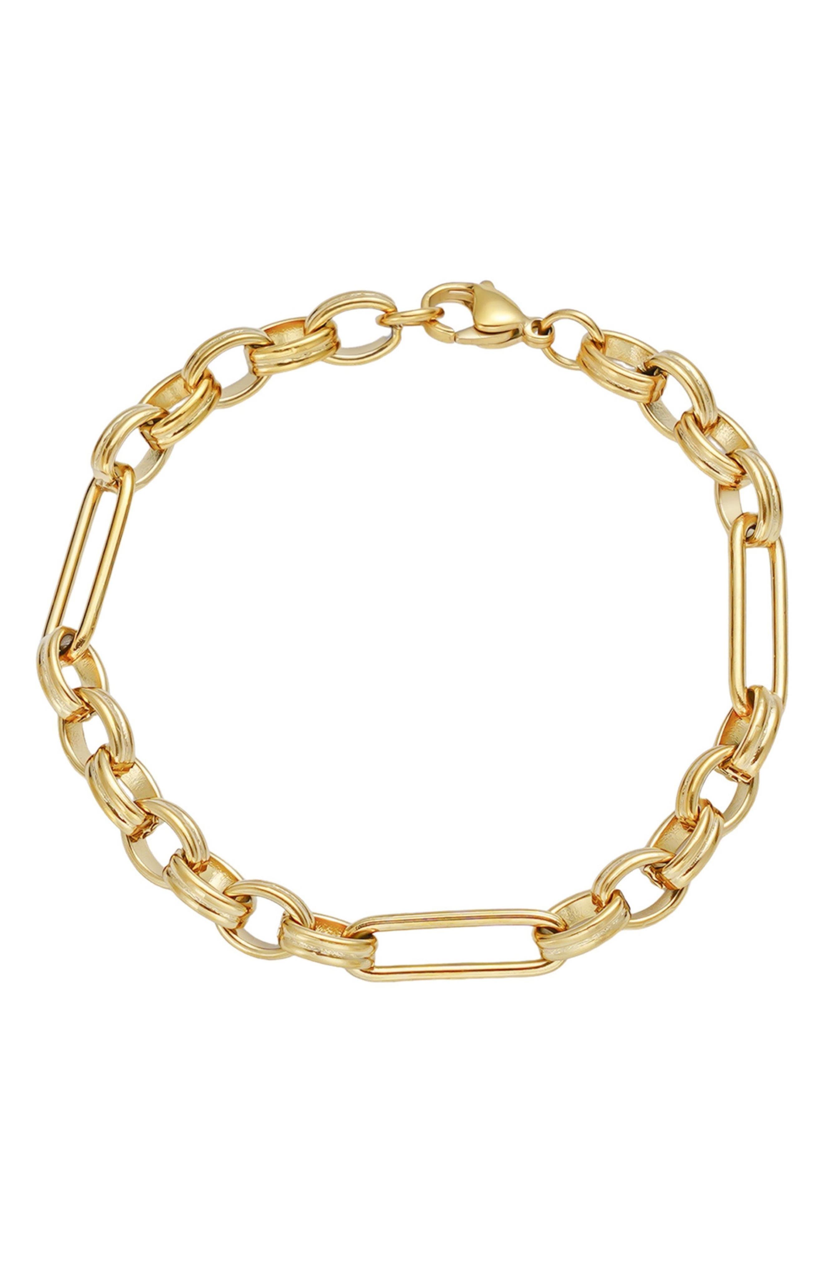 Adornia Tarnish Resistant 18K Gold Plated Chain Bracelet