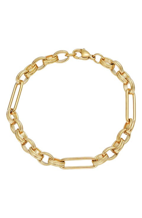 Tarnish Resistant 18K Gold Plated Chain Bracelet