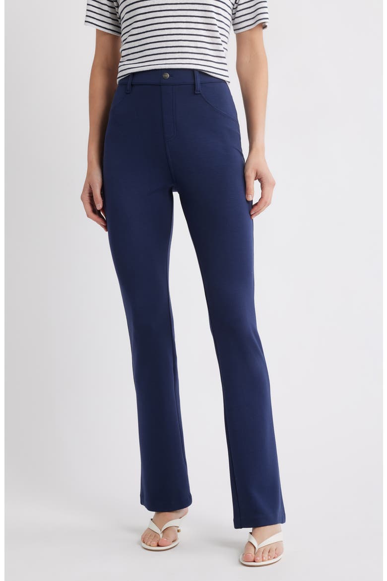 High Rise Bootcut Pants, Main, color, NAVY