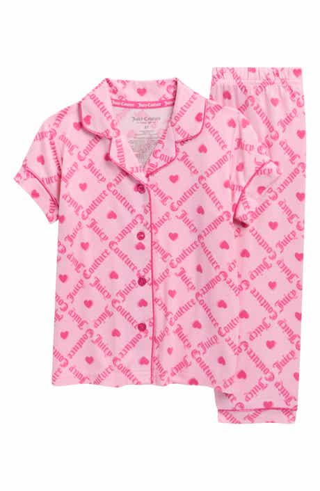 Juicy Couture Kids' Logo Print Two-Piece Pajamas