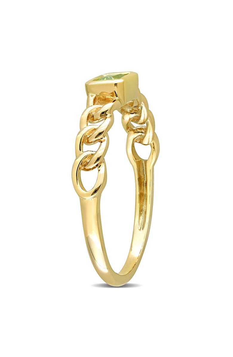 Julianna B. Solitaire Birthstone Link Design Ring 14k, Alternate, color, Peridot