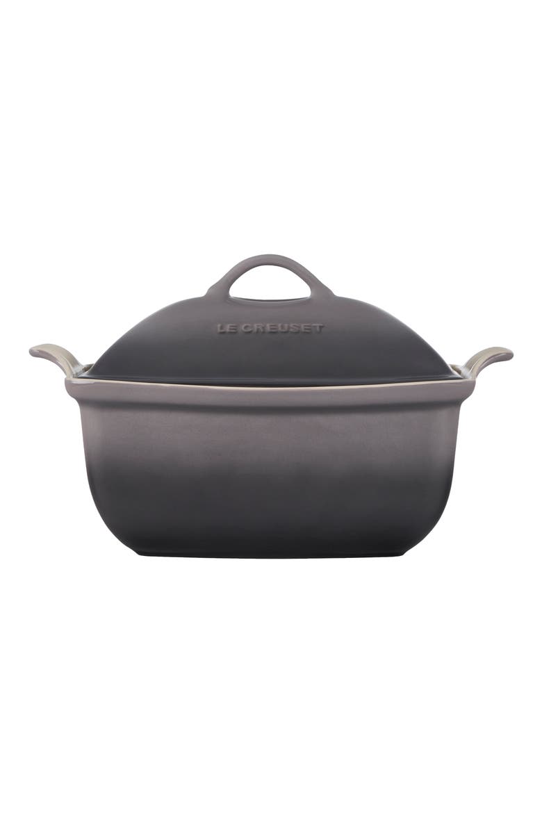 Heritage Stoneware Deep Covered Baker, Alternate, color, OYSTER