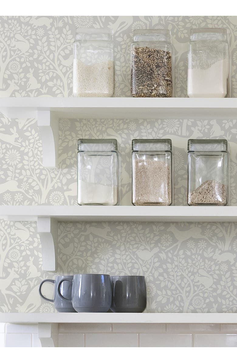 Wallpops Grey Merriment Peel & Stick Wallpaper, Alternate, color, Grey