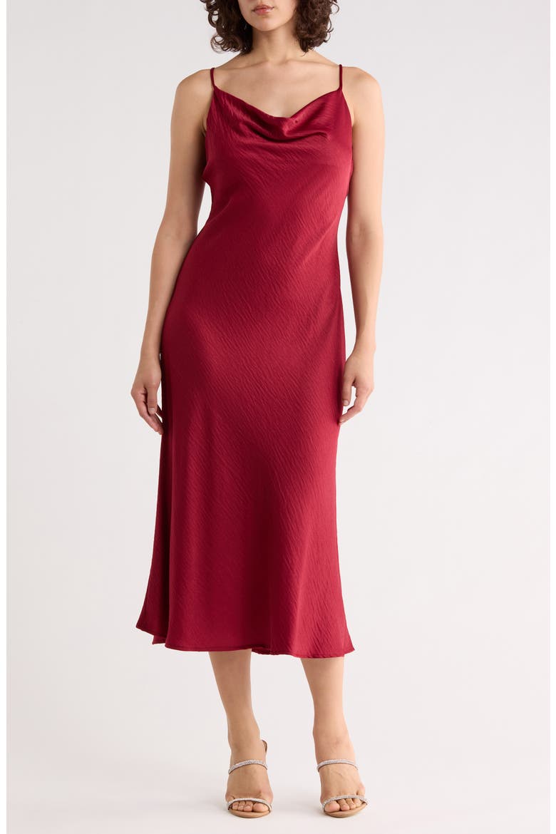 Hammered Satin Slipdress, Main, color, WINE