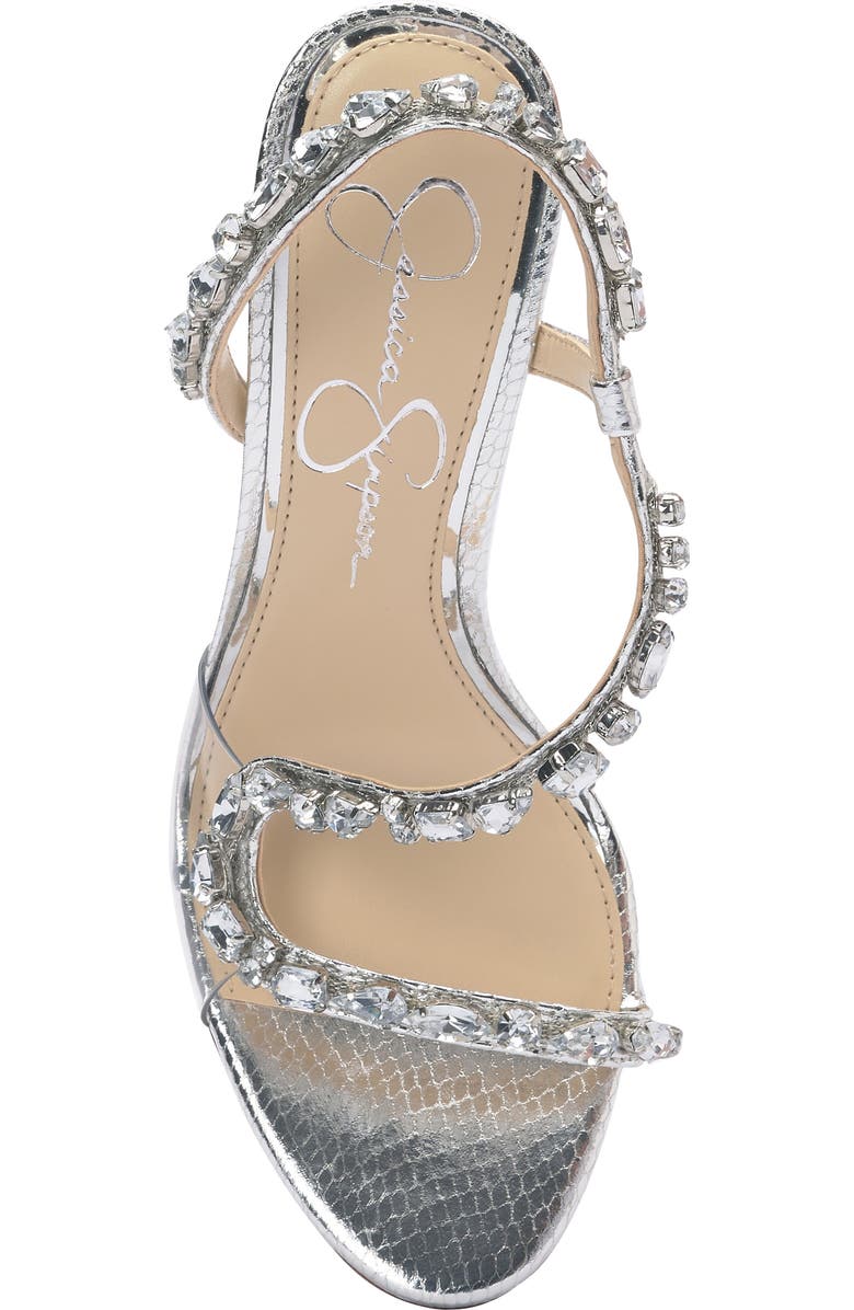 Jessica Simpson Jaycin Sandal, Alternate, color, Silver/ Clear Mtsnkp