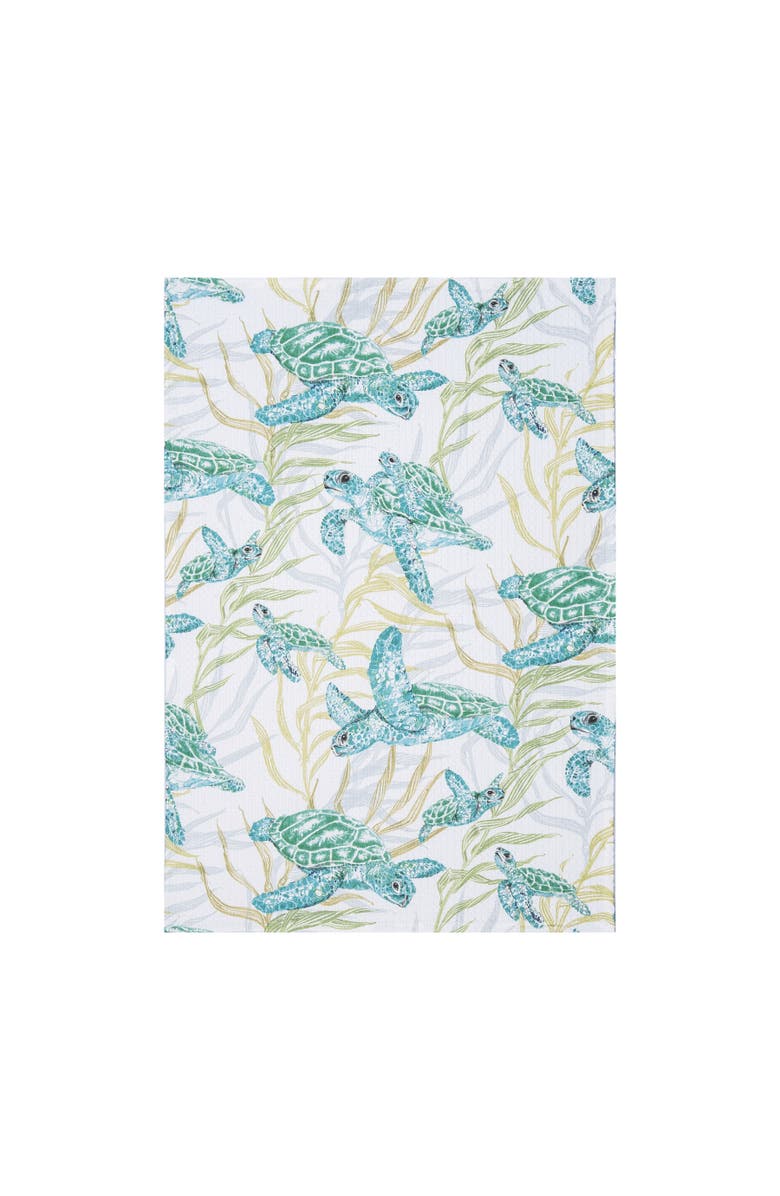 C&F Home 27" x 18" Turtle Cove Kitchen and Bathroom Graphic Print Hand Towel, Alternate, color, Blue