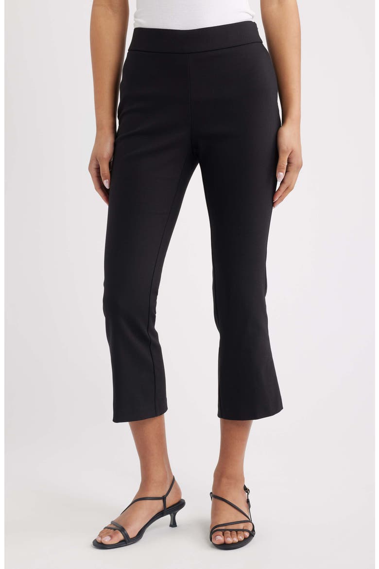 Woven Kick Flare Pants, Main, color, RICH BLACK