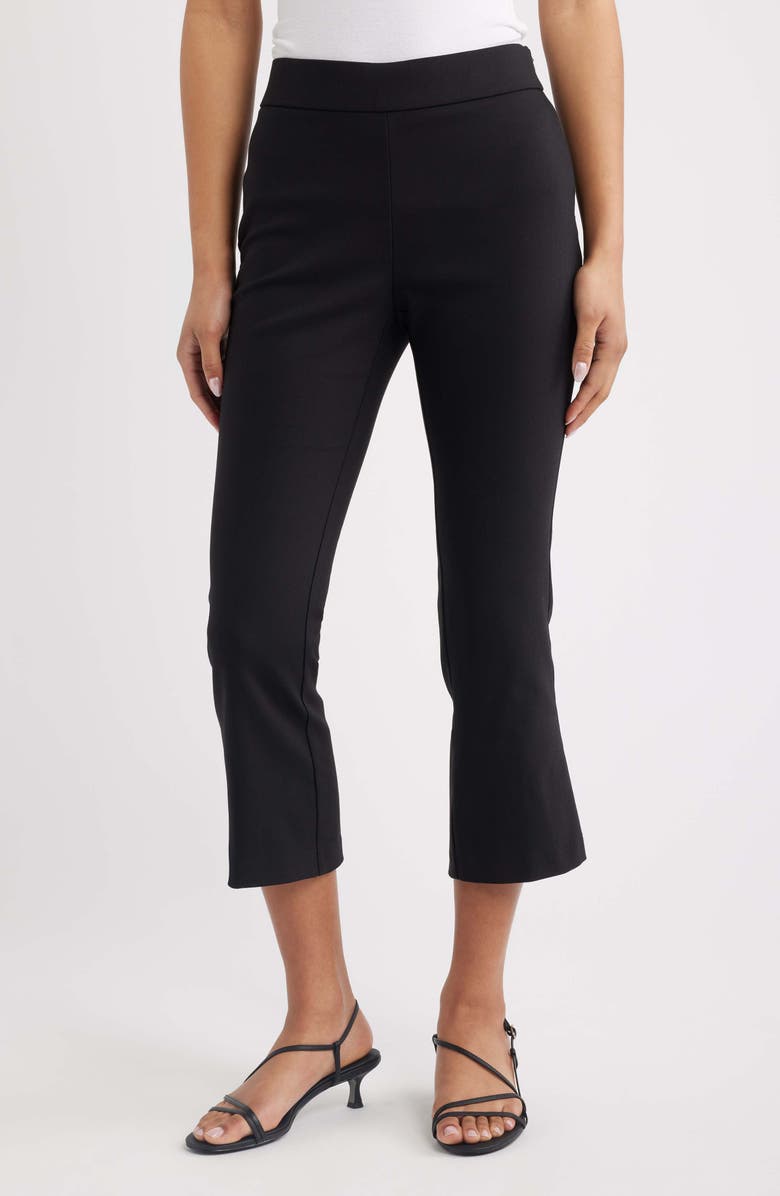 Halogen<sup>®</sup> Woven Kick Flare Pants, Main, color, Rich Black