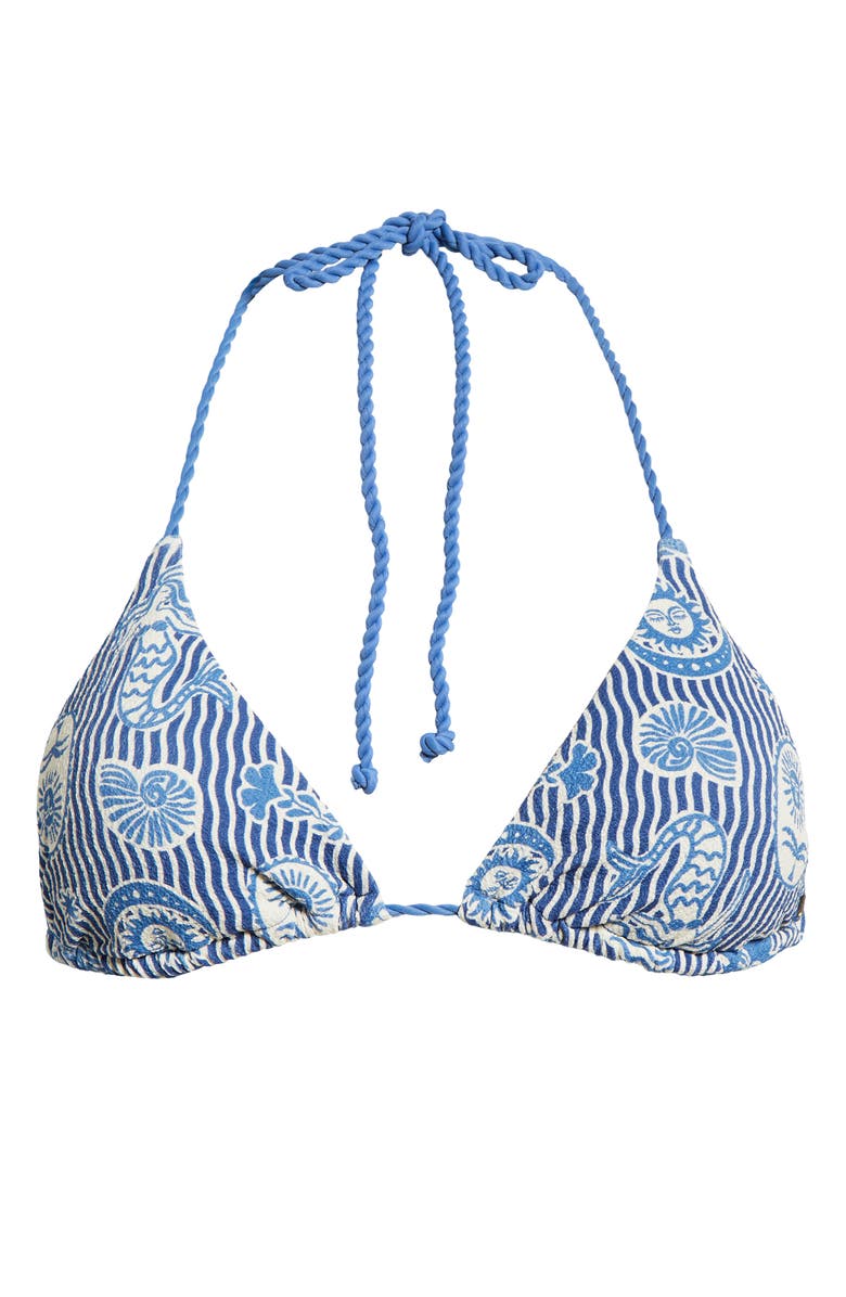 Rip Curl Catalina Waves Triangle Bikini Top, Main, color, Vintage Blue