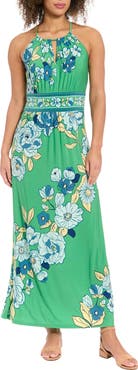 London Times Morris Floral Shift Maxi Dress