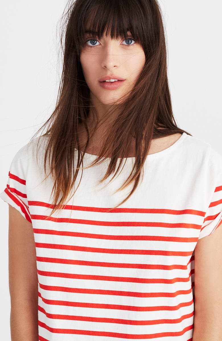 Madewell Setlist Boxy Stripe Tee, Alternate, color, 