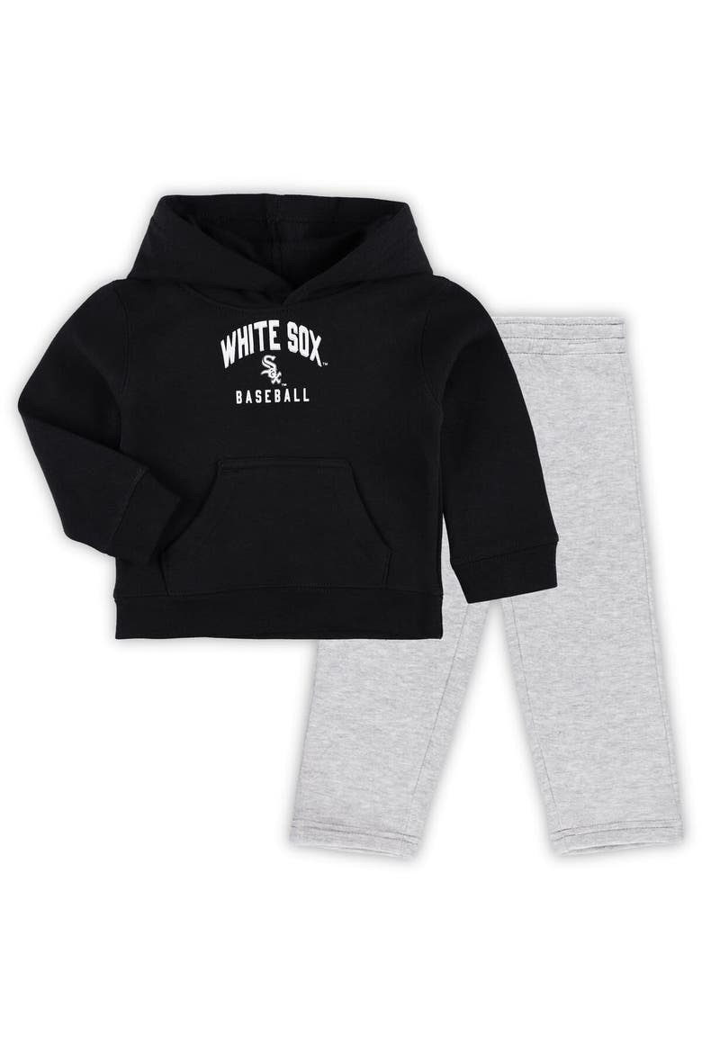 Infant Black/Heather Gray Chicago White Sox Play by Play Pullover Hoodie & Pants Set, Alternate, color, Black