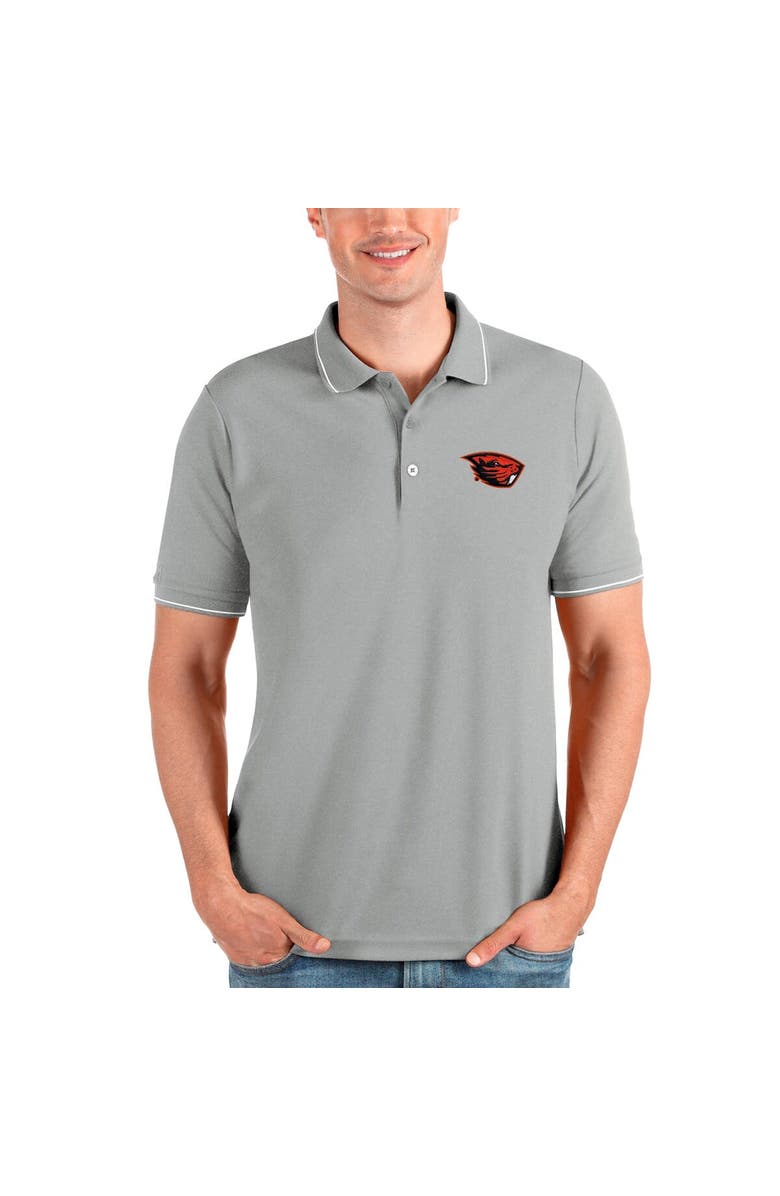 ANTIGUA Men's Antigua Gray Oregon State Beavers Affluent Polo, Alternate, color, 
