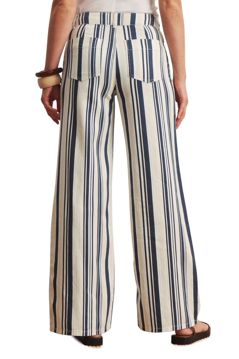 The Marine Stripe Patch Pocket Wide Leg Jeans, Alternate, color, SAIL BLUE STRIPE