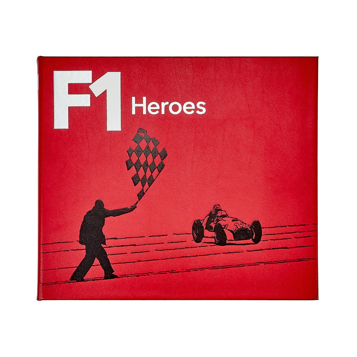 Graphic Image F1 Heroes Leather Coffee Table Book in Red 
