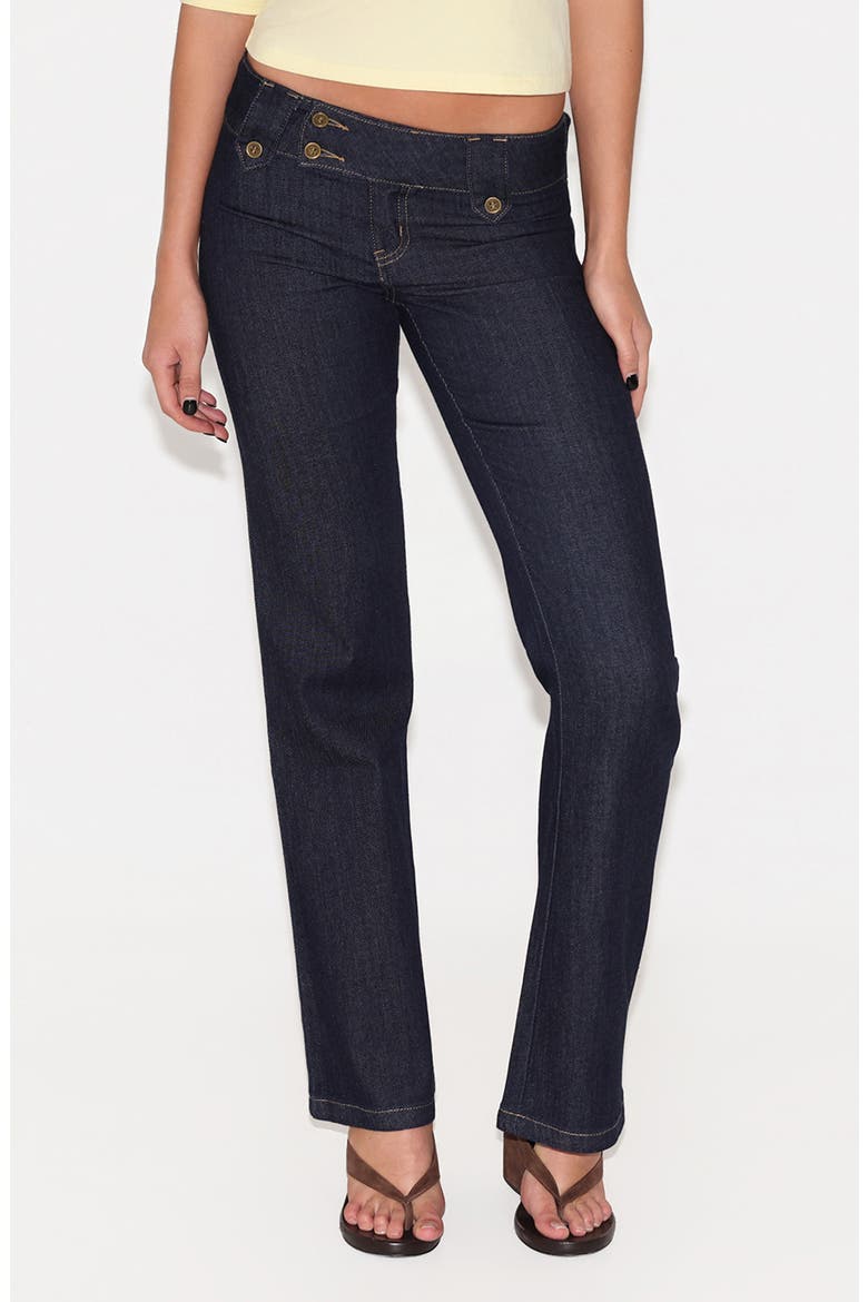 Kittie Low Waist Straight Leg Jeans, Main, color, BLUE WASH
