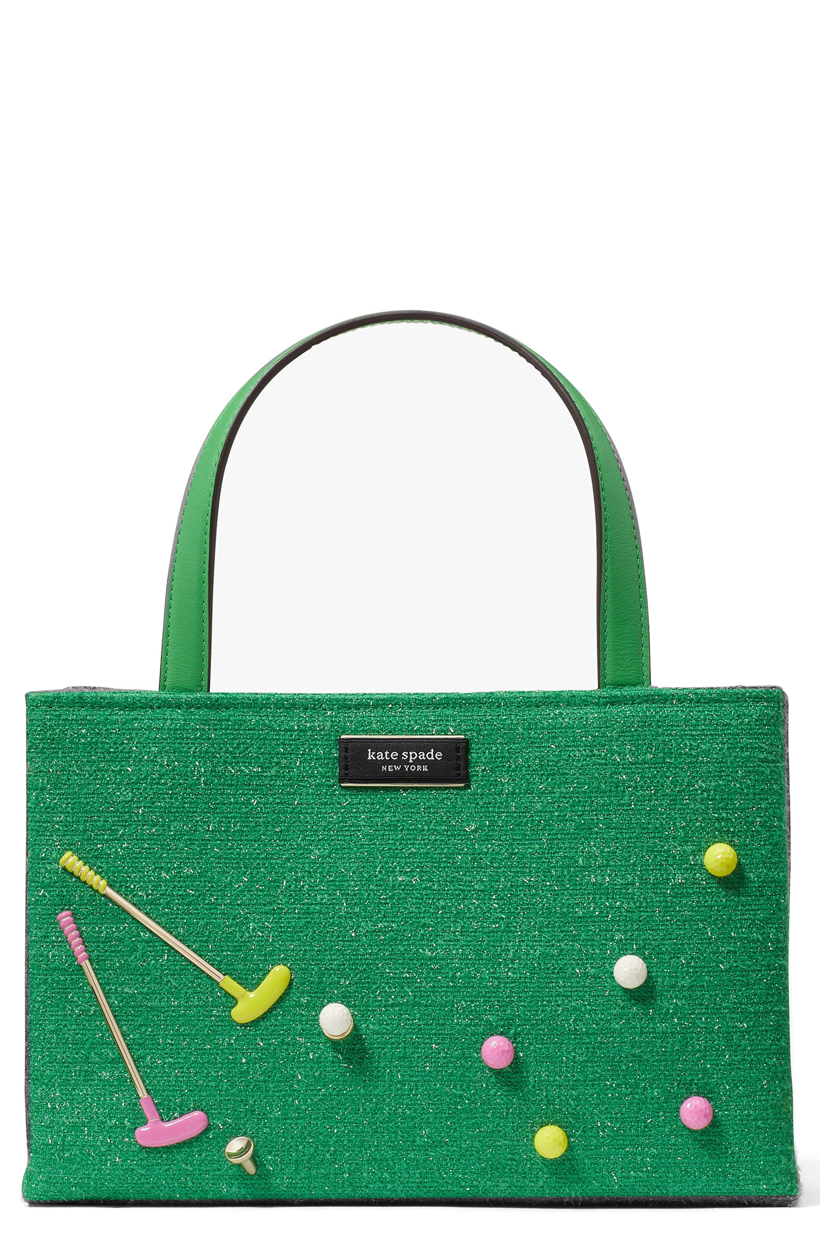 Kate Spade New York small sam icon astroturf top handle bag, Main, color, 