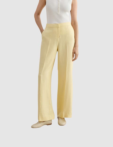 Adalee High-Waist Linen Trousers