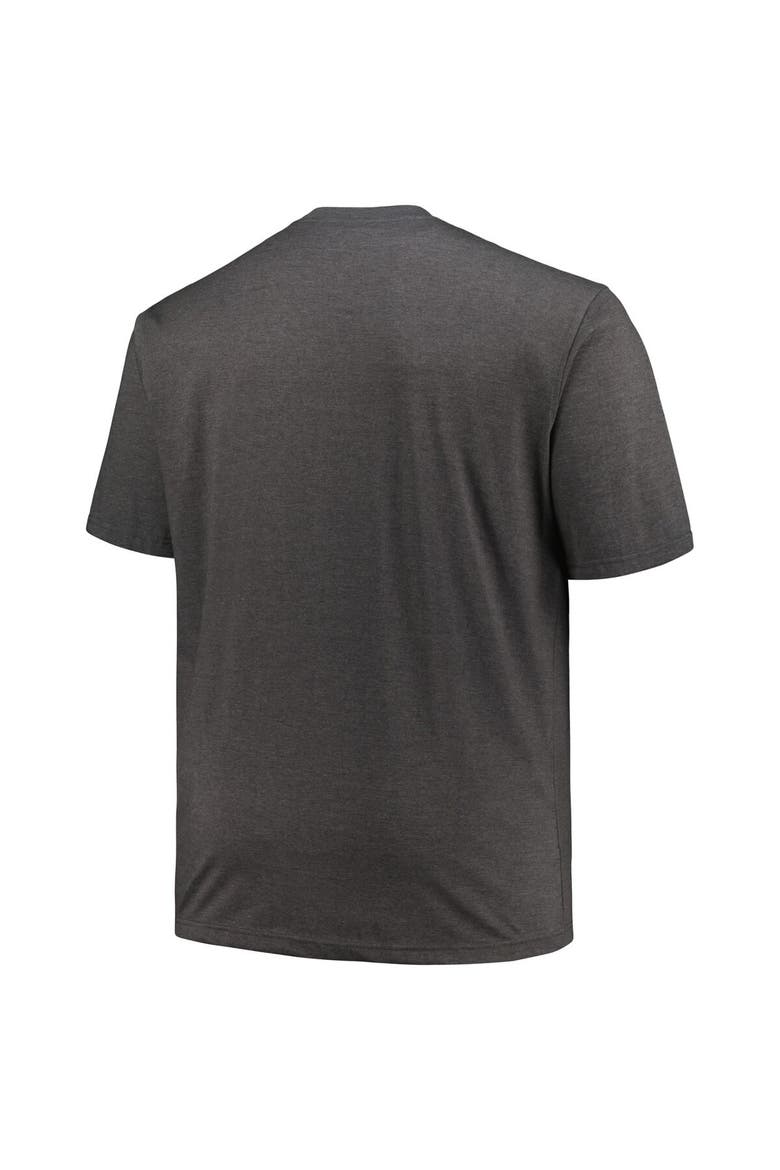 Men's Profile Heather Black Pittsburgh Pirates Big & Tall Weathered Logo T-Shirt, Alternate, color, Heather Black