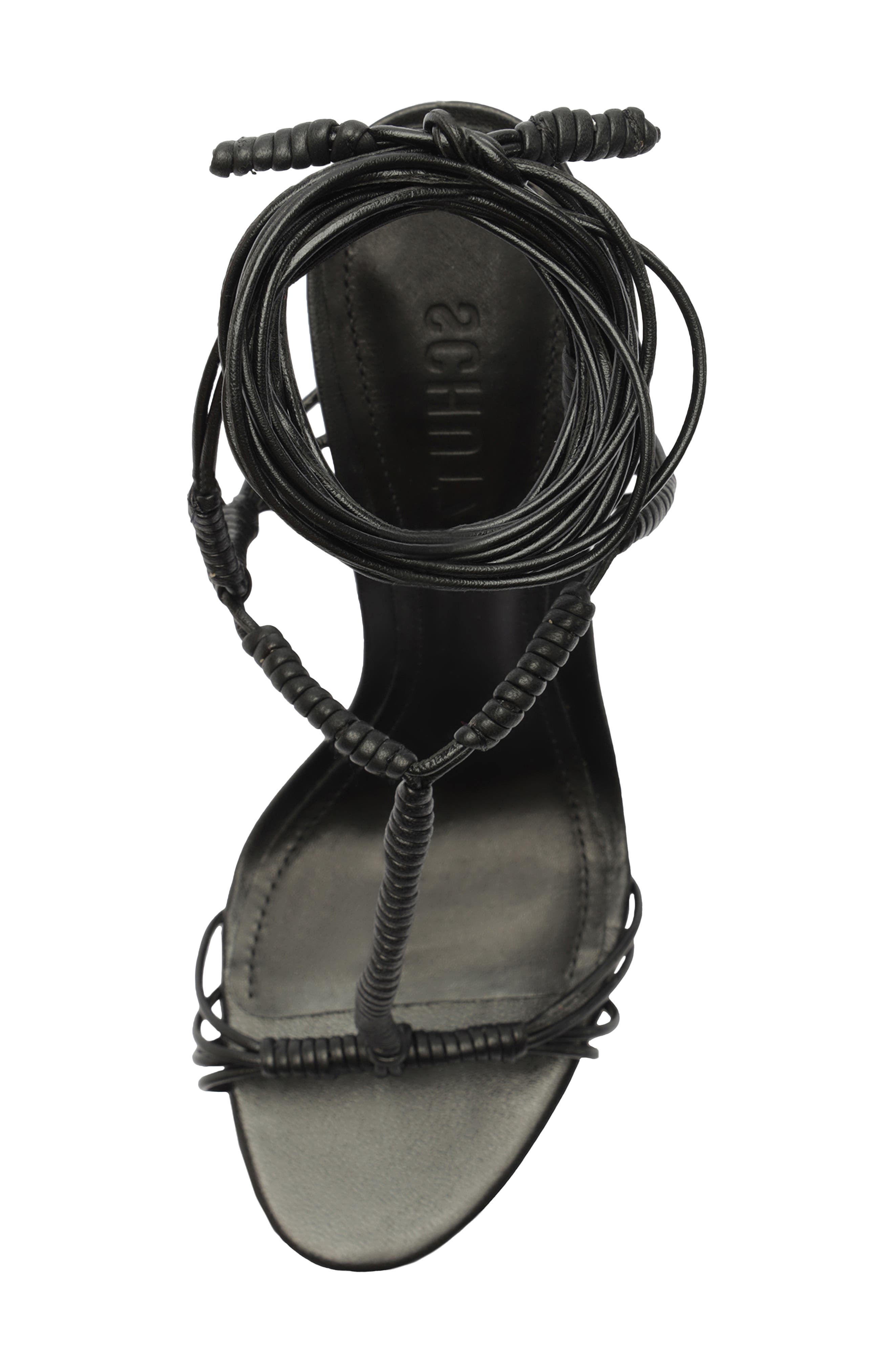 Schutz Amunet Ankle Wrap Block Heel Sandal, Alternate, color, 