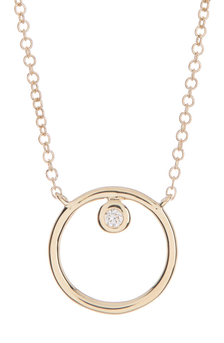 RON HAMI 14K Yellow Gold Diamond Geometric Pendant Necklace, Main, color, 