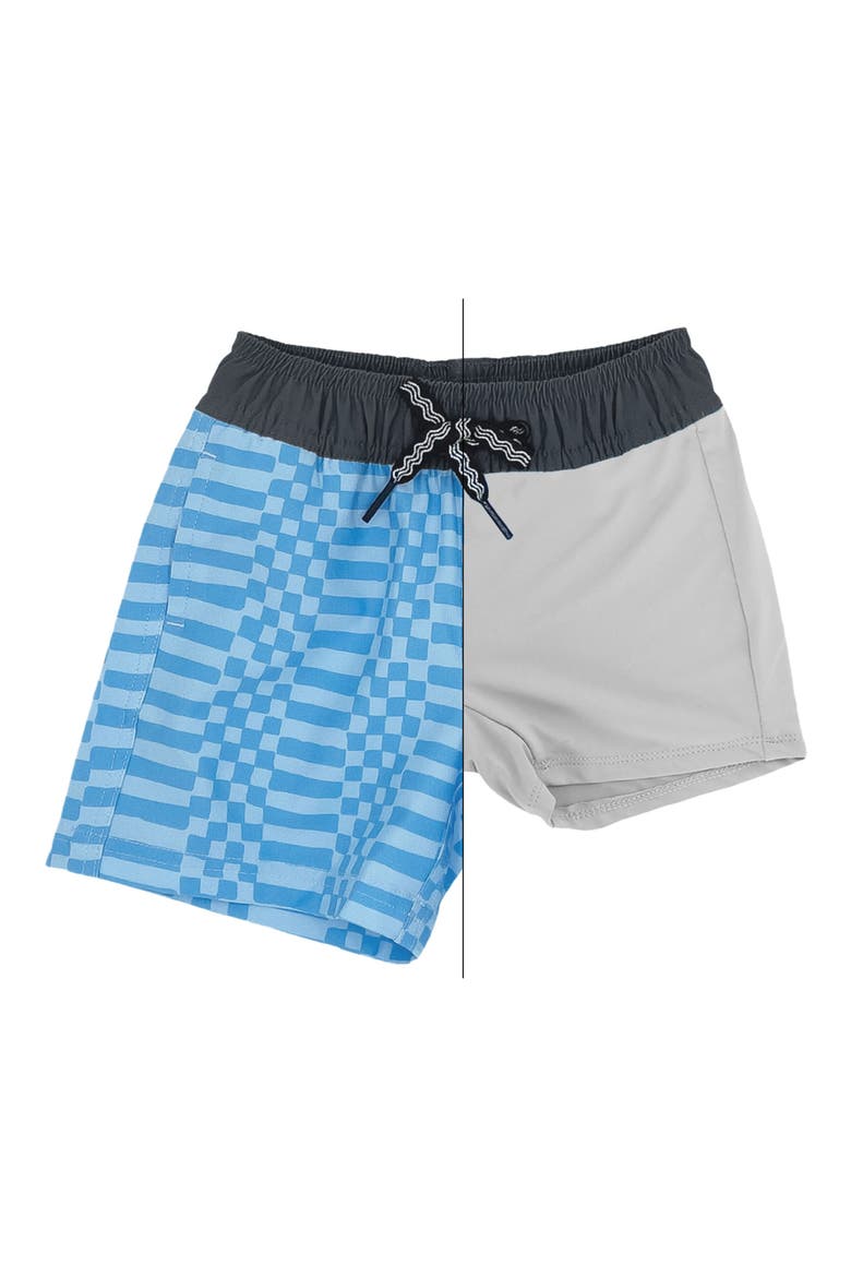 Kids' Double Check Swim Trunks, Alternate, color, CRYSTAL BLUE