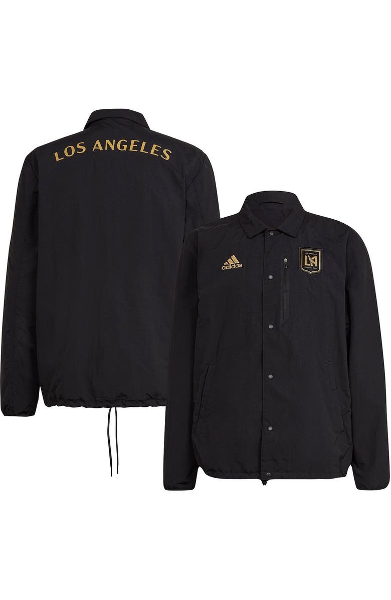 adidas Men's adidas Black LAFC Anthem Full-Snap Jacket, Main, color, 