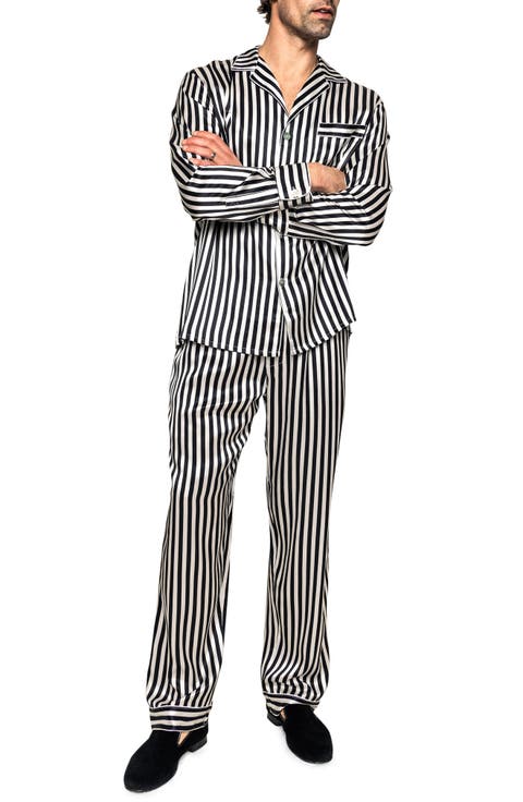 Bengal Stripe Silk Pajamas