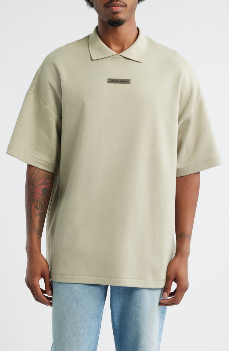 Fear of God Essentials '90's Fit Piqué Polo, Main, color, 