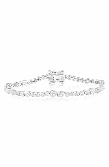 Cubic Zirconia Sterling Silver Bracelet