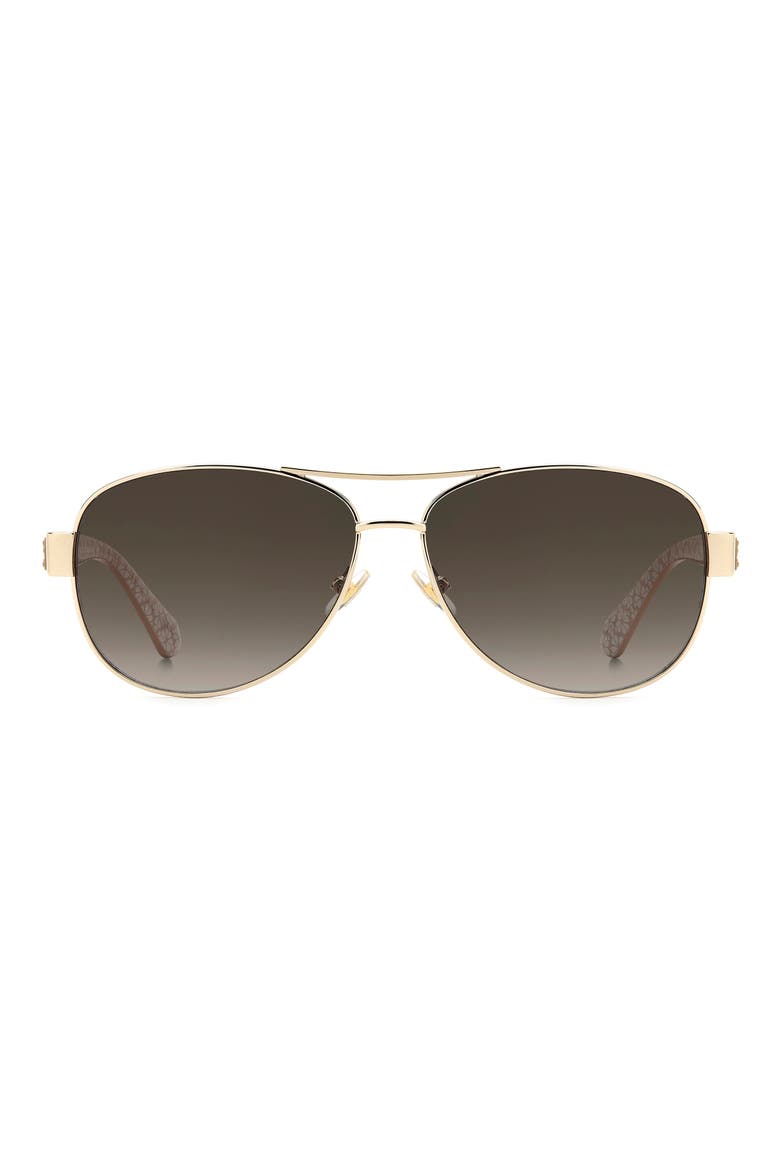 dalia 58mm gradient pilot sunglasses, Main, color, GOLD BEIGE