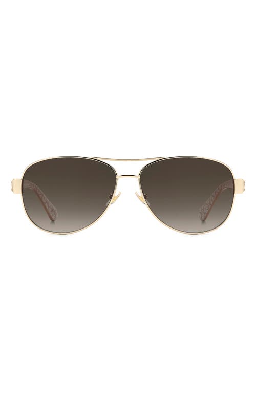Kate Spade New York Dalia 58mm Gradient Pilot Sunglasses