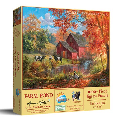 Farm Pond 1000 piece Jigsaw Puzzle for Adults Large Pieces