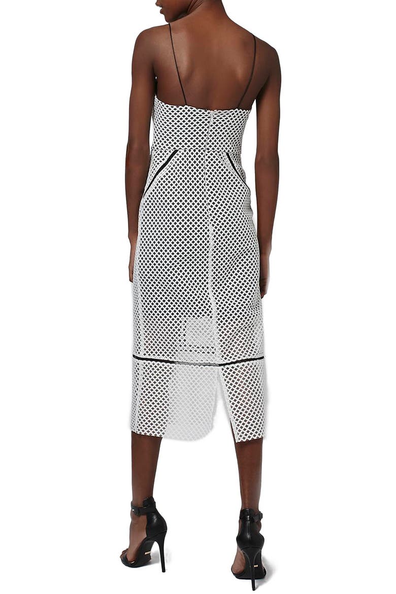 Airtex Column Midi Dress, Alternate, color, WHITE MULTI